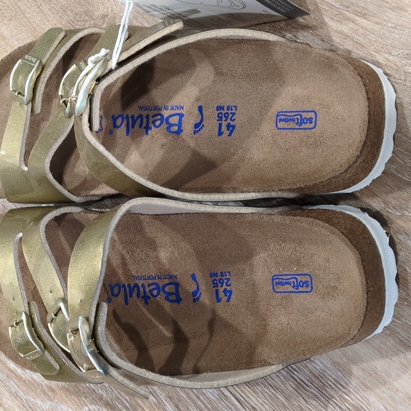 🟡 New In Box Women's Betula Leo leather  Gold Sandals size 41 - Picture 5 of 13